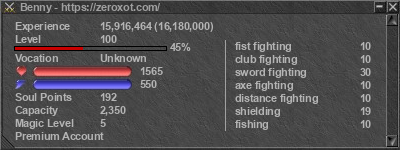 Signature for player Benny